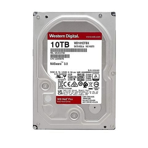 HDD PC Western Digital 10TB 3.5 SATA3 Màu đỏ RED PLUS WD101EFBX