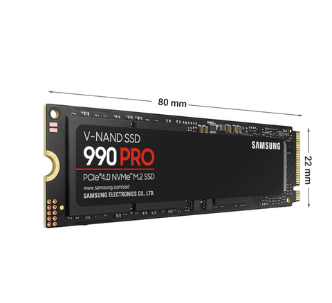 SSD Samsung 990 Pro  4TB PCIe Gen 4.0 x4 NVMe V-NAND M.2 2280 (MZ-V9P4T0BW )