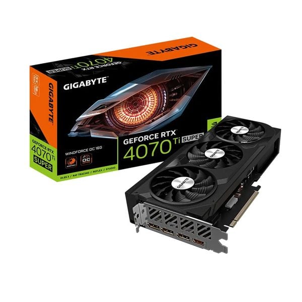 Card màn hình Gigabyte RTX 4070 Ti Super Windforce OC 16GB GDDR6X N407TSWF3 OC-16GD