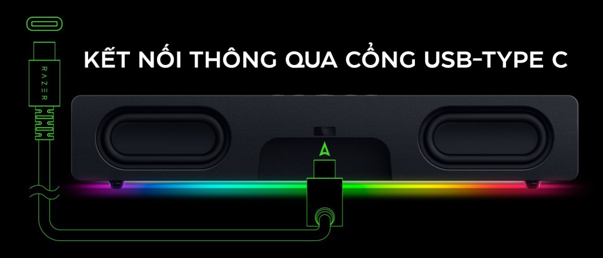 Loa Razer Leviathan V2 X - Màu đen