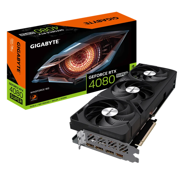 Card màn hình Gigabyte GeForce RTX 4080 SUPER WINDFORCE 16G GV-N408SWF3-16GD