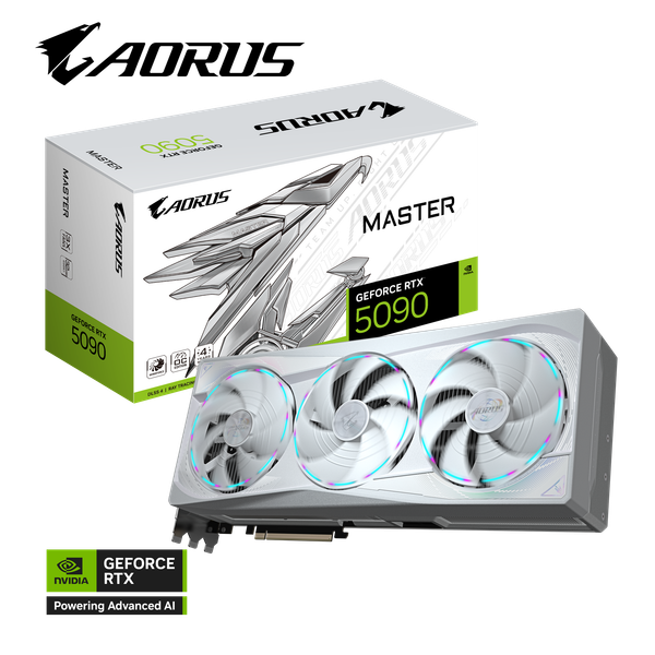 VGA Gigabyte GeForce RTX™ 5090 AORUS MASTER ICE 32G (GV-N5090AORUSM ICE-32GD) Chỉ bán kèm PC