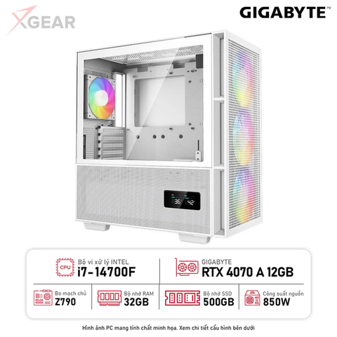 PC Xi7 Gigabyte Gaming 4070 (i7 14700F/ VGA 4070 12GB/ SSD 500GB PCIe)