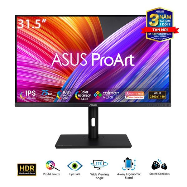 Màn hình đồ họa Asus ProArt PA328QV (32/ WQHD 2K/ IPS/ 5ms/ 75Hz/100% sRGB)