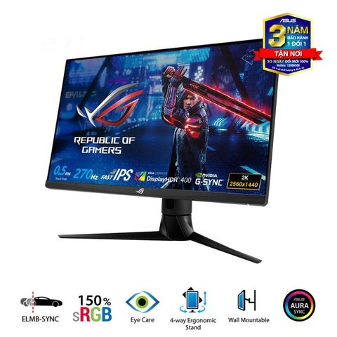 Màn hình Asus ROG Strix XG27AQM (27/ QHD 2K/ IPS/ 0.5ms GTG/ 270Hz/ 150% sRGB)