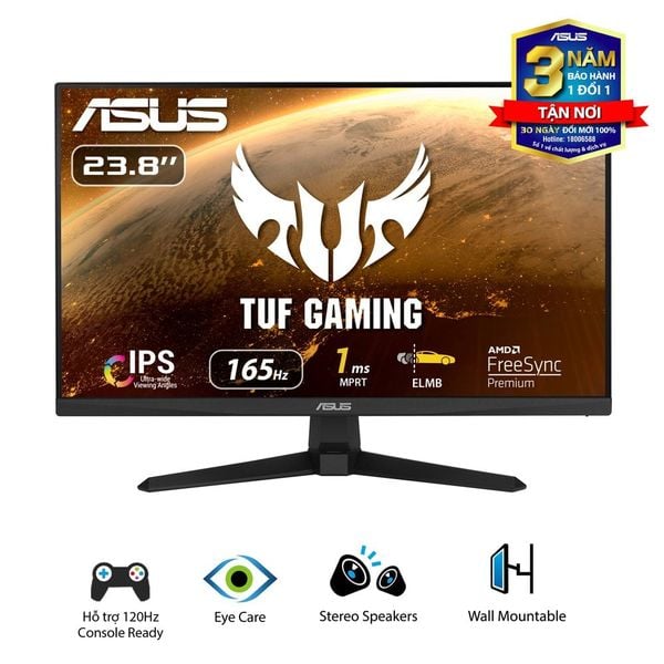 Màn Hình ASUS TUF Gaming VG249Q1A (24″/ Full HD/ IPS/ 1ms MPRT/ 165Hz)