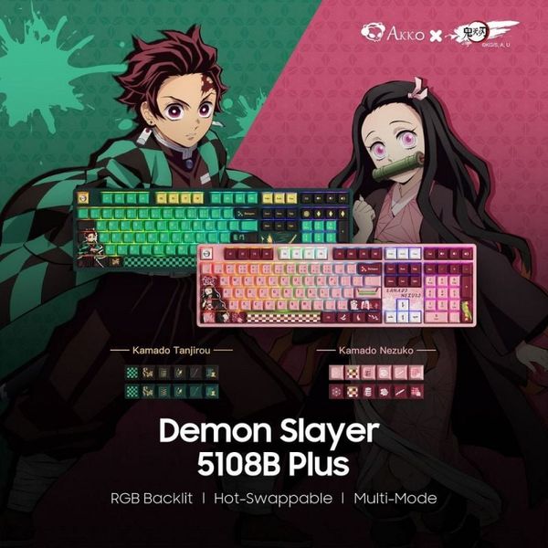 Bàn phím AKKO 5108B Plus Demon Slayer (Multi-modes / Hotswap / RGB/ Akko CS Crystal)