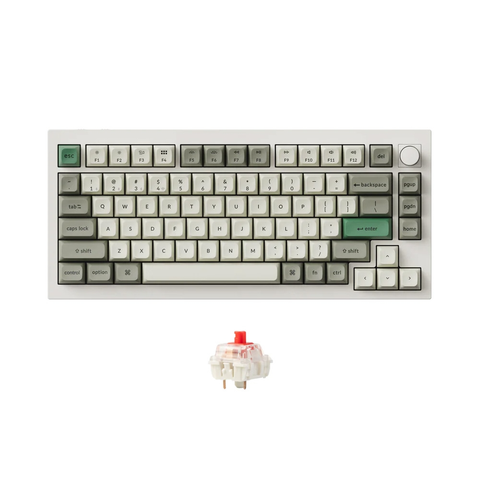 Bàn Phím Cơ Không Dây Keychron Q1 Max Carbon White Shell RGB Knob Hotswap