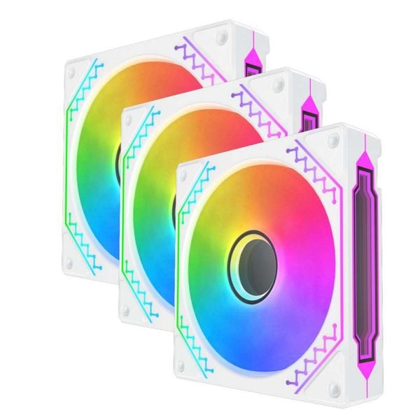 Bộ 3 Fan Xigmatek STARZ Pro M20A Artic (White ARGB x3) 
