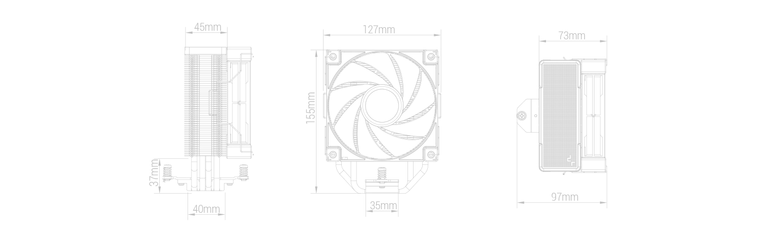 Bộ Tản Nhiệt CPU Deepcool AK400 Zero Dark