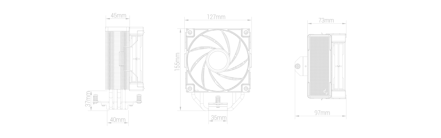 Bộ Tản Nhiệt CPU Deepcool AK400 Zero Dark