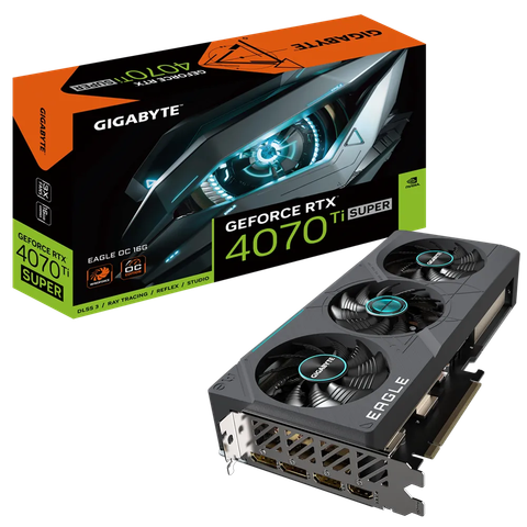 Card màn hình Gigabyte GeForce RTX 4070 Ti Super Eagle OC 16G GV-N407TSEAGLE OC-16GD