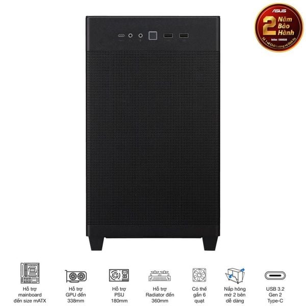 Case Asus Prime AP201 TG Black Edition – mATX