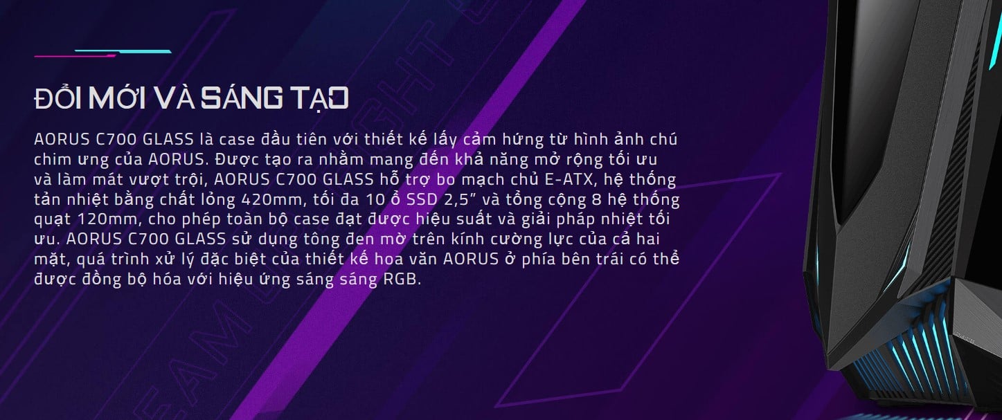 Với thiết kế kim loại nhôm, các tấm kính cường lực màu đen ở cả hai mặt thể hiện một cách hoàn hảo và đan xen giữa chất lượng và tính thẩm mỹ hàng đầu. Vỏ máy có cấu trúc siêu mở rộng bên trong, cho phép người dùng có thể trưng bày tất cả các thành phần bên trong.