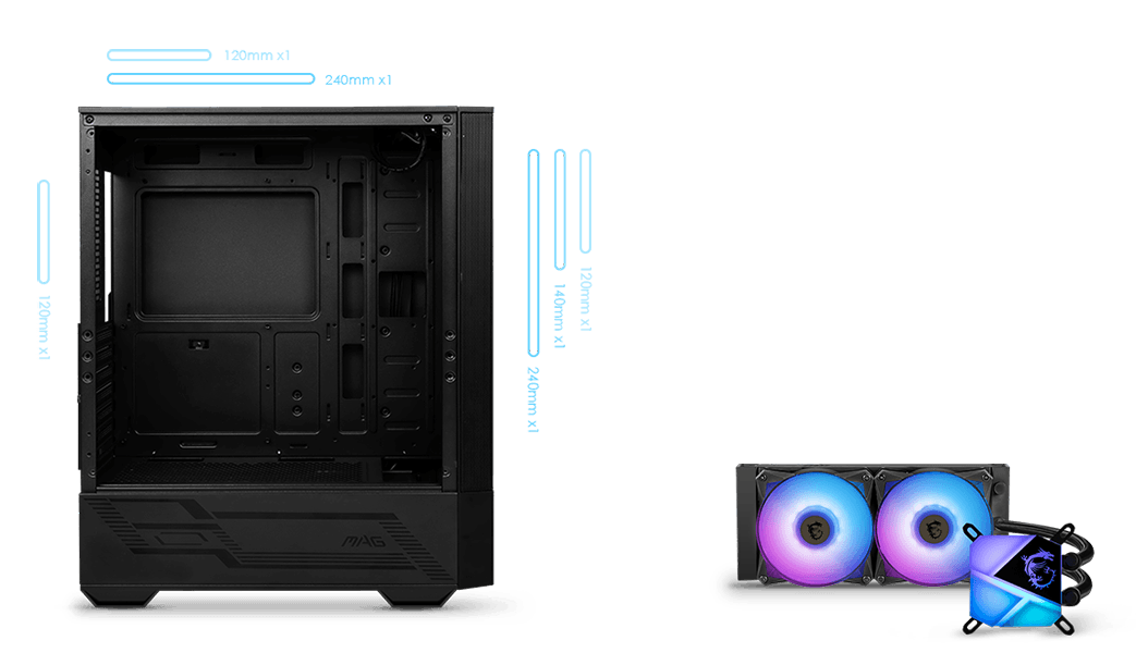 Case MSI MAG Forge 120A AirFlow ATX - chính hãng giá rẻ - Xgear