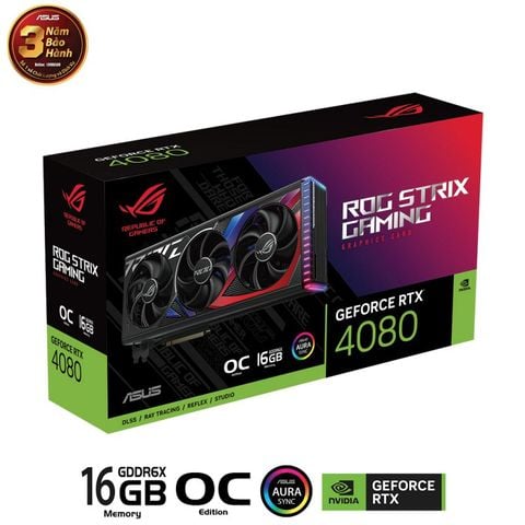 Card màn hình ASUS ROG Strix GeForce RTX 4080 16GB GDDR6X OC Edition (ROG-STRIX-RTX4080-O16G-GAMING)