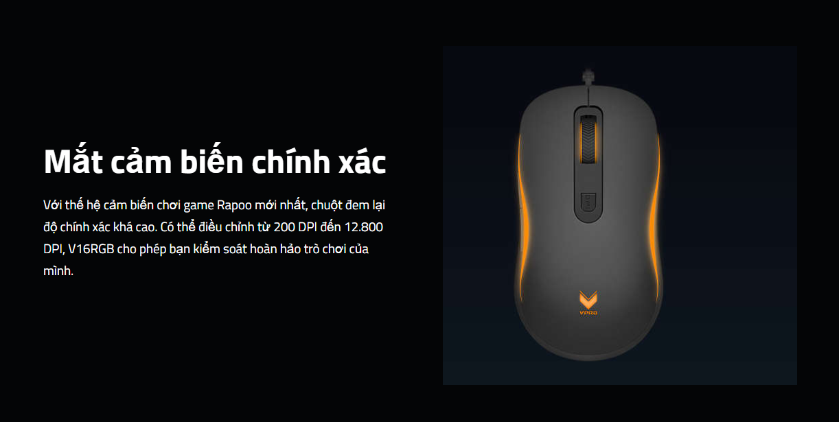 Chuột Gaming có dây Rapoo V16 RGB 2