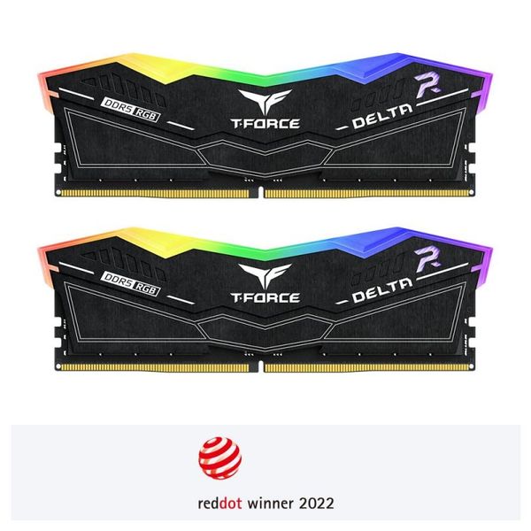 Ram PC TeamGroup T-Force Delta RGB DDR5 Black 32GB DDR5-6000 (2x 16GB)