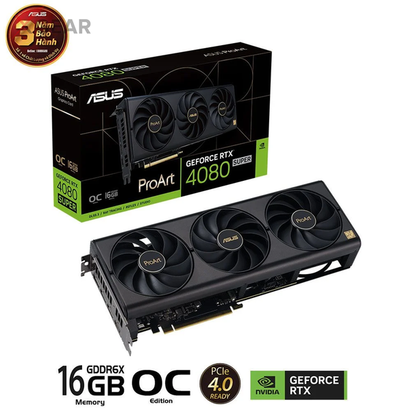 Card màn hình ASUS ProArt GeForce RTX 4080 SUPER 16GB GDDR6X OC Edition (PROART-RTX4080S-O16G)