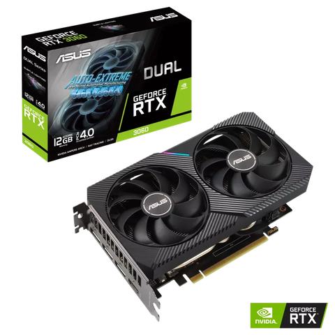 VGA Asus Dual GeForce RTX 3060 V2 12GB GDDR6 - (DUAL-RTX3060-12G-V2)