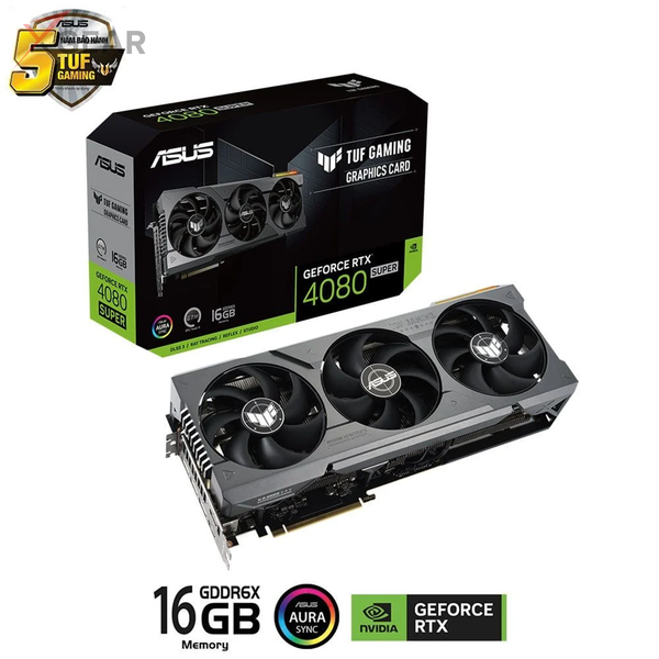 Card màn hình ASUS TUF Gaming GeForce RTX 4080 SUPER 16GB GDDR6X (TUF-RTX4080S-16G-GAMING)