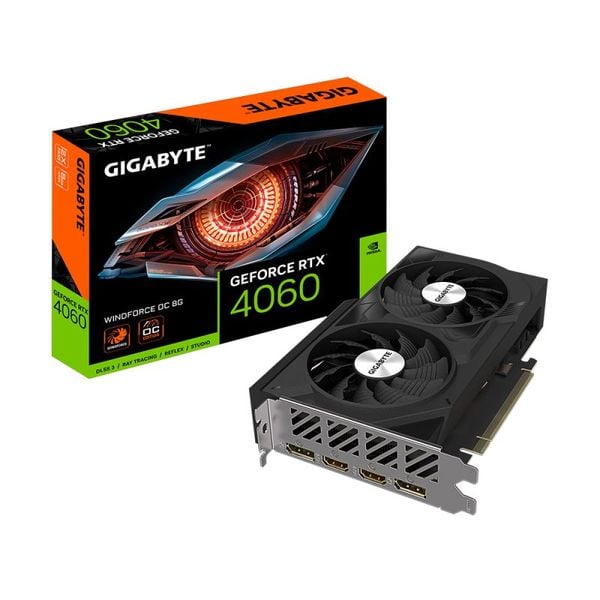 VGA Gigabyte GeForce RTX 4060 Windforce OC 8GB GV-N4060WF2OC-8G