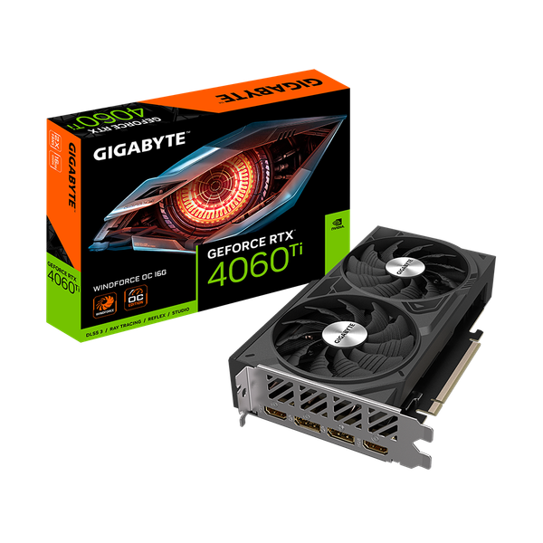 VGA Gigabyte GeForce RTX 4060 Ti WINDFORCE OC 16G (GV-N406TWF2OC-16GD)