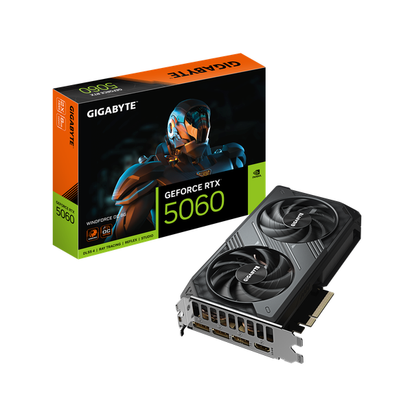Vga Gigabyte GeForce RTX 5060 WINDFORCE OC 8G (GV-N5060WF2OC-8GD)
