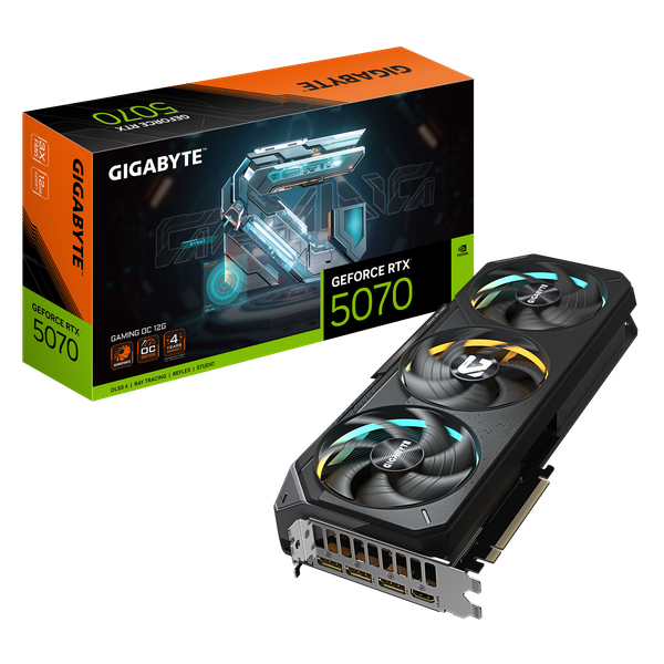 VGA Gigabyte GeForce RTX™ 5070 GAMING OC 12G (GV-N5070GAMING OC-12GD)
