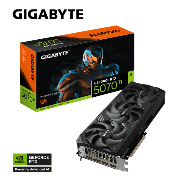 VGA GeForce RTX™ 5070 Ti WINDFORCE SFF 16G (GV-N507TWF3-16GD)