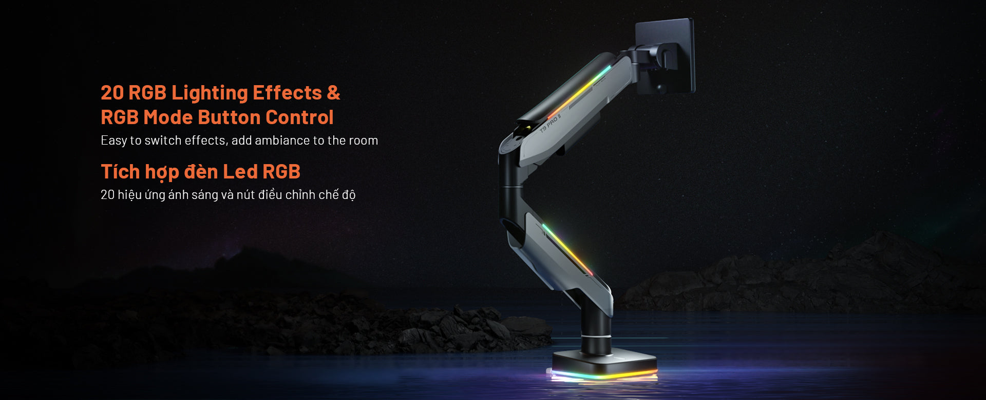 Giá đỡ màn hình Human Motion T9 Pro II RGB