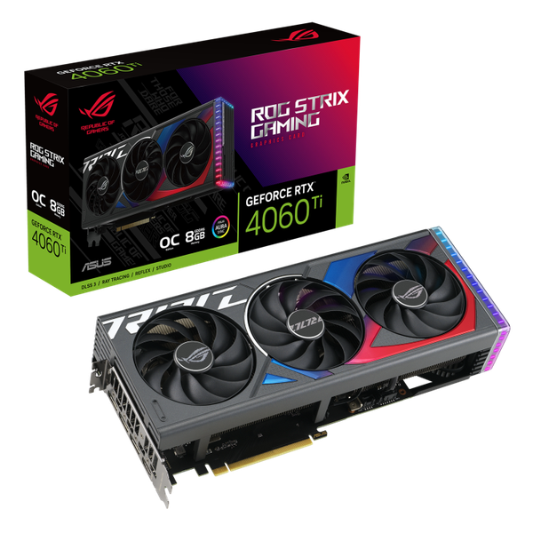 VGA ASUS ROG Strix GeForce RTX 4060 Ti 8GB OC Edition (ROG-STRIX-RTX4060TI-O8G-GAMING)