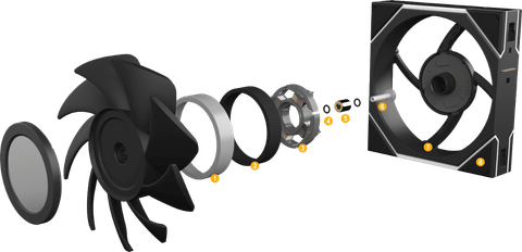 Fan LIAN-LI 120 LCD REVERSE TRIPLE PACK Màn hình LCD/Led vô cực/đảo chiều with controller