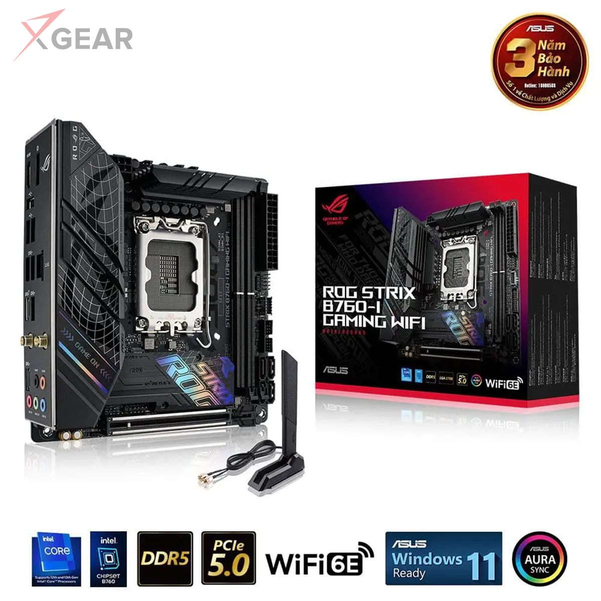 Mainboard Asus ROG Strix B760-I GAMING WIFI DDR5 Chính Hãng, Giá Tốt