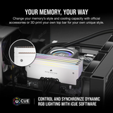 RAM Corsair Dominator Titanium White 32GB (2x16GB) RGB 7200 DDR5 (CMP32GX5M2X7200C34W)