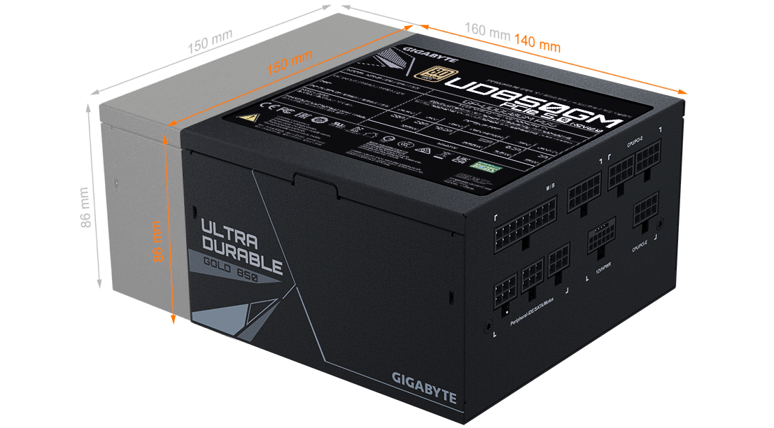 Nguồn Gigabyte UD850GM PG5 850W 80Plus Gold