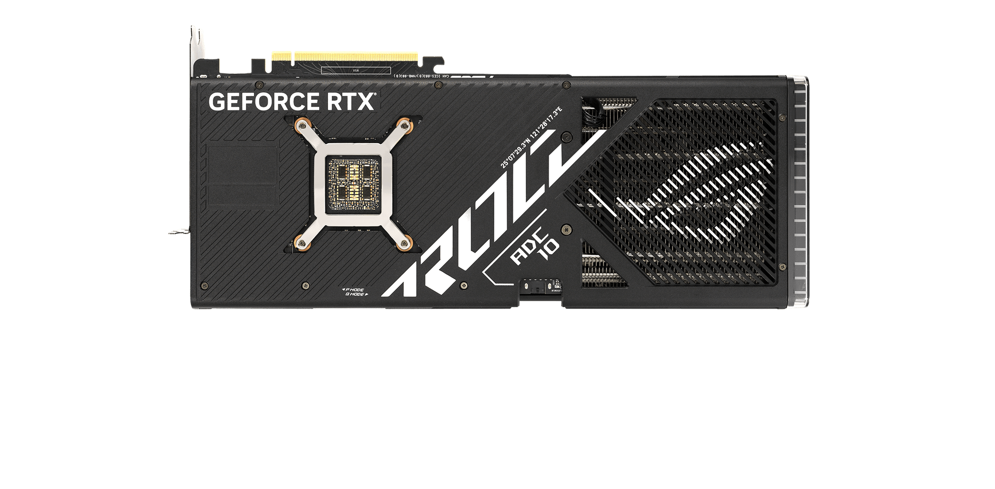 Mặt sau của card đồ họa ROG Strix GeForce RTX 4090.