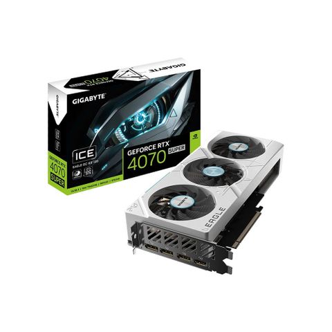 Card màn hình Gigabyte GeForce RTX 4070 SUPER EAGLE OC ICE 12G GV-N407SEAGLEOC ICE-12GD