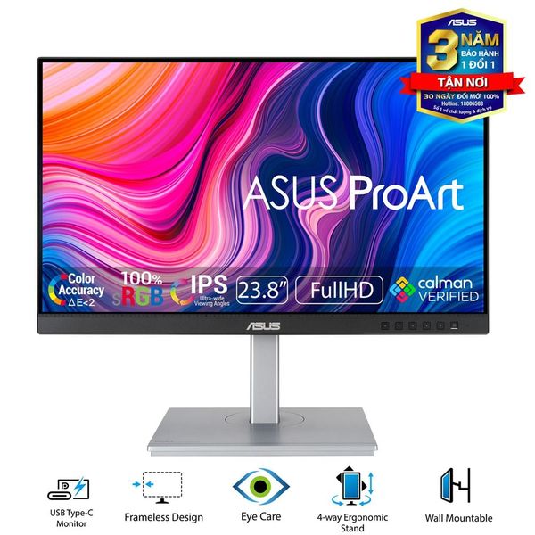 Màn hình đồ họa ASUS ProArt PA247CV (24/ Full HD/ IPS/ 5ms/ 75Hz/ USB-C)