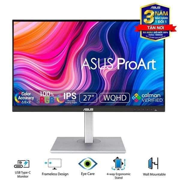 Màn hình đồ họa ASUS ProArt PA278CV (27″/ QHD 2K/ IPS/ 5ms/ 75Hz/ USB-C)