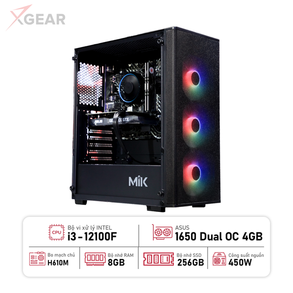 PC Xi3 Asus (i3 12th/ VGA 1650 4GB/ SSD 256GB PCIe)