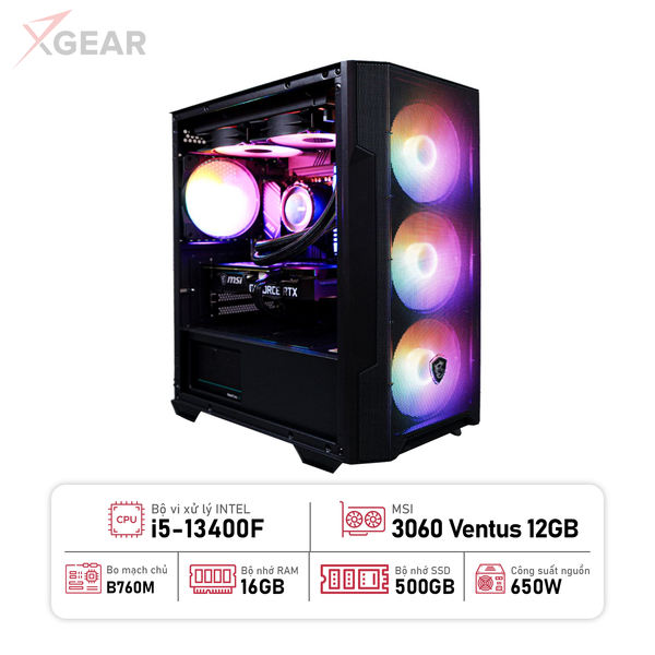 PC XI5 MSI Pro I5 13400F/ RTX 3060 12GB