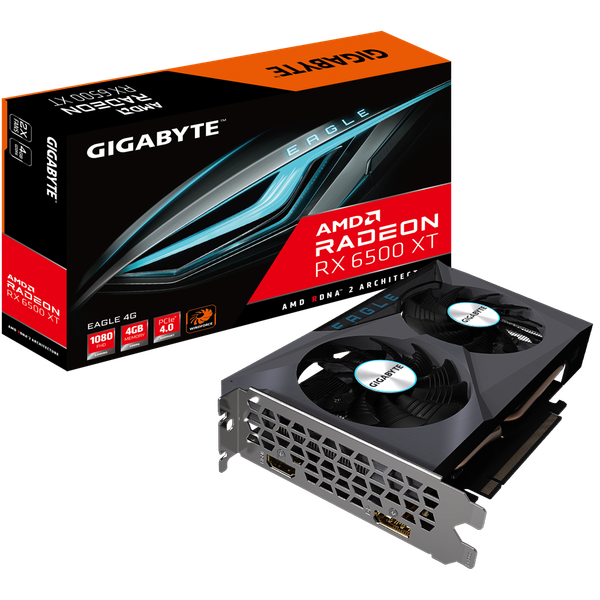 VGA Gigabyte Radeon™ RX 6500 XT EAGLE 4G GV-R65XTEAGLE-4GD