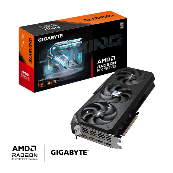 VGA Gigabyte Radeon™ RX 9070 GAMING OC 16GB (GV-R9070GAMING OC-16GD)
