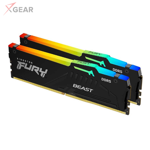 RAM Kingston FURY Beast RGB 64GB (2x32GB) DDR5 5600Mhz (KF556C40BBAK2-64)