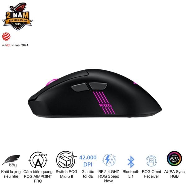 Chuột Gaming ROG Keris II Origin - Black