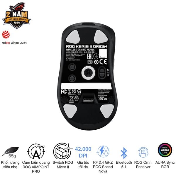 Chuột Gaming ROG Keris II Origin - Black