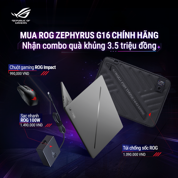 Laptop Gaming Asus ROG Zephyrus G16 GU605CR-QR137W