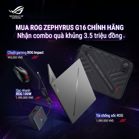 Laptop Gaming Asus ROG Zephyrus G16 GU605CR-QR137W
