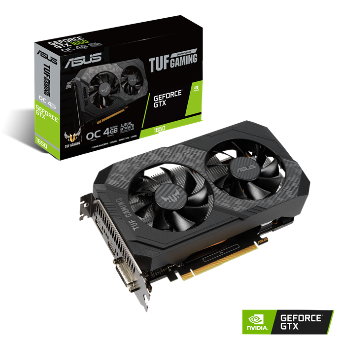 VGA Asus TUF Gaming GeForce GTX 1650 OC 4GB D6 (TUF-GTX1650-O4GD6-GAMING)